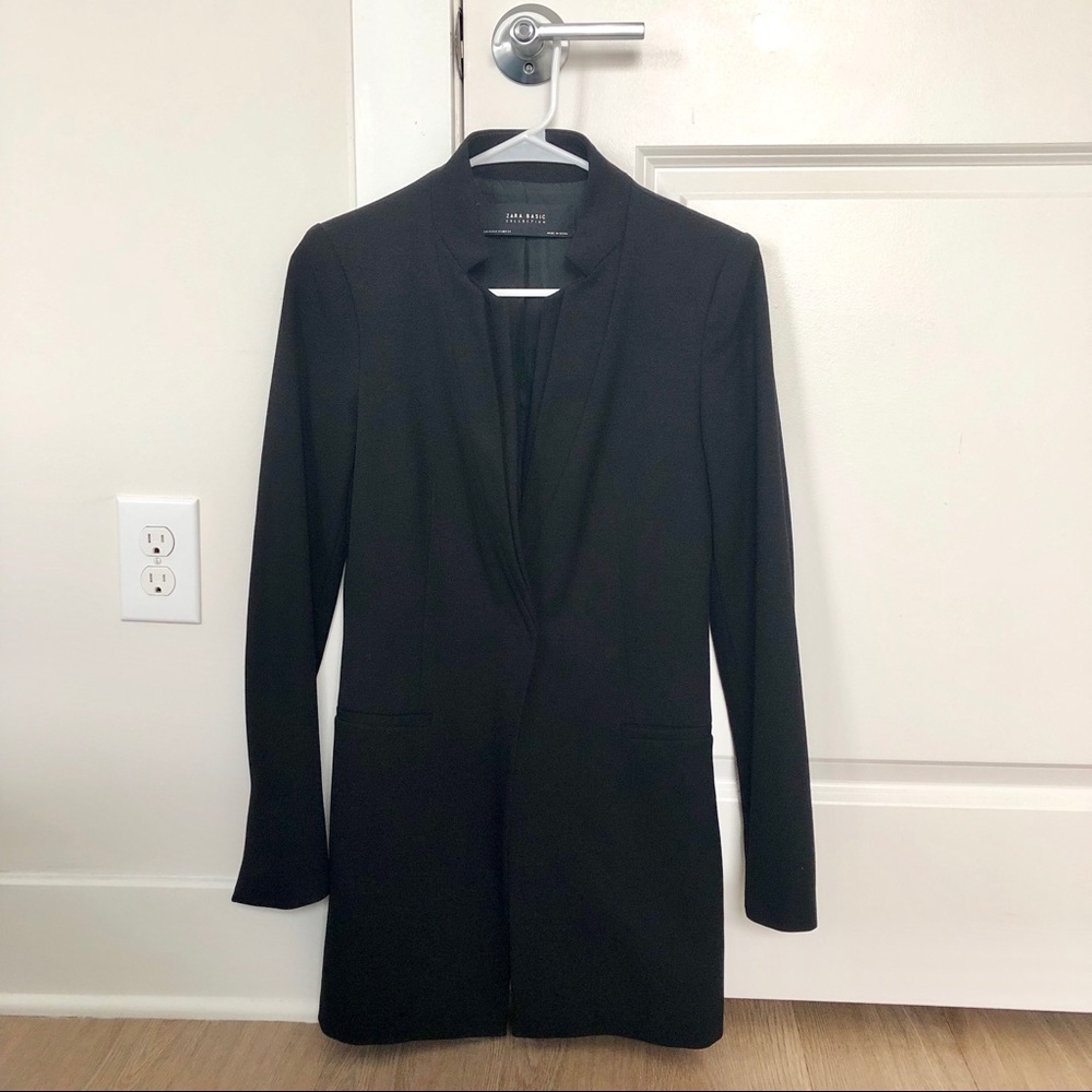 NWOT Zara Inverted Lapel Frock Coat